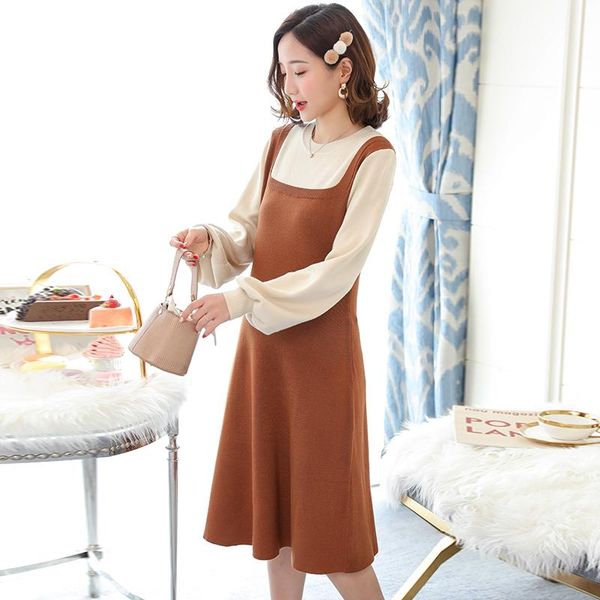 maternity dresses patchwork color long sweater dress 2021 winter knitting pullovers clothes for pregnant women pregnancy, White
maternity dresses patchwork color long sweater dress 2021 winter knitting pullovers clothes for pregnant women pregnancy, White