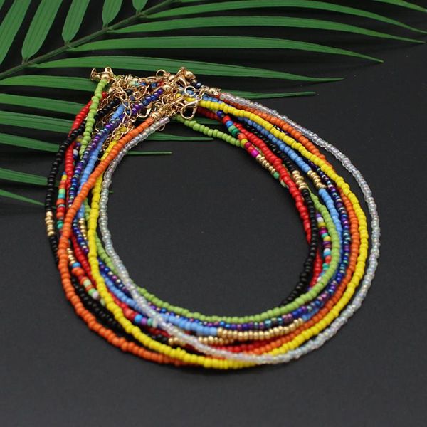 chokers bohemia handmade rainbow seed beads simple choker necklace women's fashion wild sweet colorful collar jewelry gift, Golden;silver
chokers bohemia handmade rainbow seed beads simple choker necklace women's fashion wild sweet colorful collar jewelry gift, Golden;silver