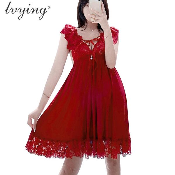 women's sleepwear lace sleep lingerie women pyjamas plus size nightwear transparents night dress gown clothes, Black;red
women's sleepwear lace sleep lingerie women pyjamas plus size nightwear transparents night dress gown clothes, Black;red