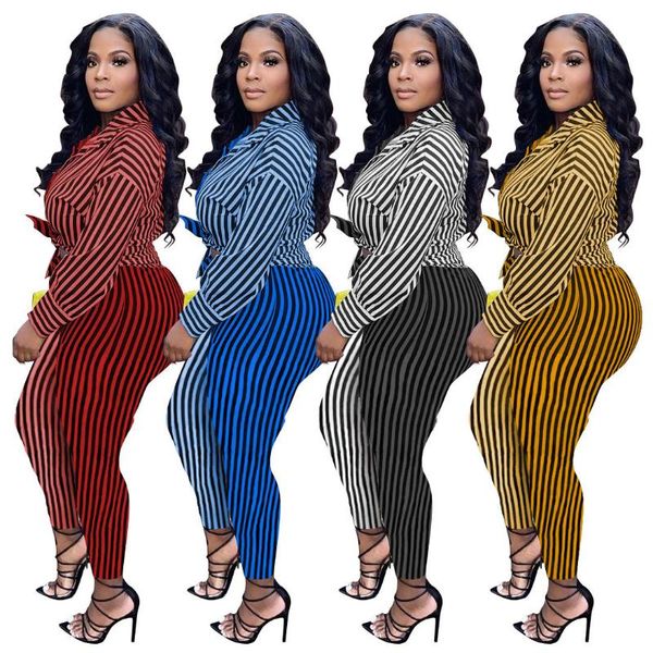 women's two piece pants suit striped print stitching shirt and pencil two-piece street trend fashion 2021 autumn winter, White
women's two piece pants suit striped print stitching shirt and pencil two-piece street trend fashion 2021 autumn winter, White