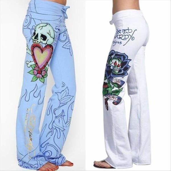 harjauku high waist wide leg womens pants summer fashion baggy skull rose printed slim hippie boho trousers streetwear, Black;white
harjauku high waist wide leg womens pants summer fashion baggy skull rose printed slim hippie boho trousers streetwear, Black;white