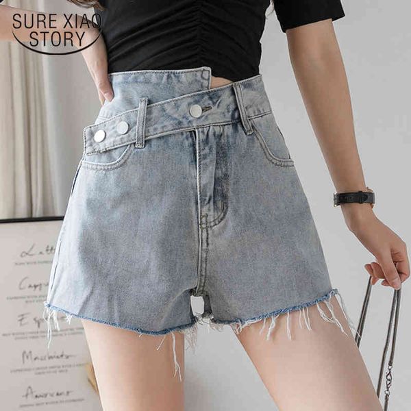 short femme blue jeans for summer wide leg vintage denim high waist shorts women 8942 50 210415, White;black
short femme blue jeans for summer wide leg vintage denim high waist shorts women 8942 50 210415, White;black