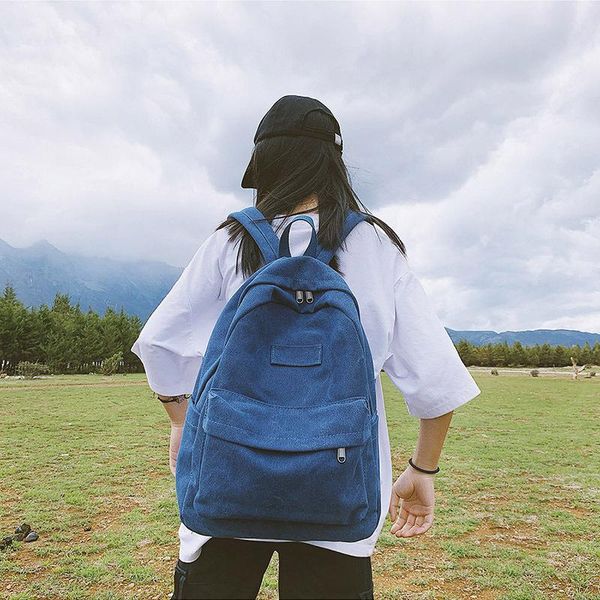 backpack retro solid color washed canvas leisure portable outdoor sports bag student schoolbag high-capacity daily bags
backpack retro solid color washed canvas leisure portable outdoor sports bag student schoolbag high-capacity daily bags