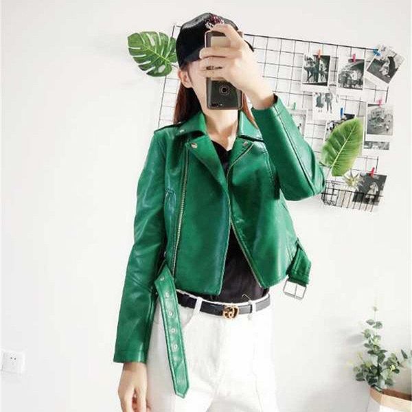 women's leather & faux zcwxm spring women soft jacket short coat pu motorcycle zipper punk green black white outerwear
women's leather & faux zcwxm spring women soft jacket short coat pu motorcycle zipper punk green black white outerwear