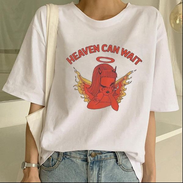 cute womens women tshirt heaven can wait printed tee harajuku summer female short sleeve t shirts clothes, White
cute womens women tshirt heaven can wait printed tee harajuku summer female short sleeve t shirts clothes, White