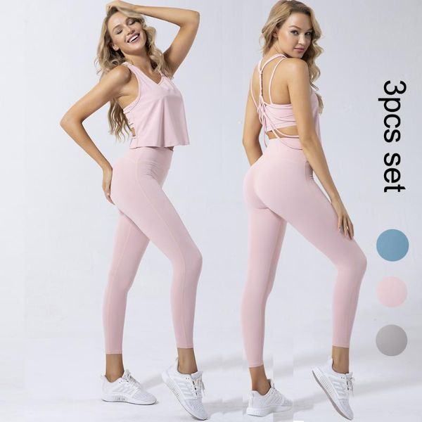 women yoga set backless gathering bra and leggings 3pcs workout sport suits gym clothing, White;black
women yoga set backless gathering bra and leggings 3pcs workout sport suits gym clothing, White;black