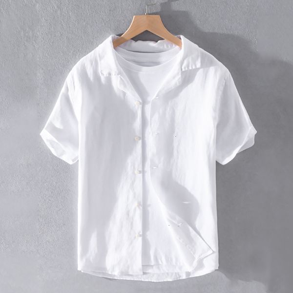 men's t-shirts summer casual pure linen short sleeve white shirts for men fashion breathable shirt mens brand chemise camisa j9a0, White;black
men's t-shirts summer casual pure linen short sleeve white shirts for men fashion breathable shirt mens brand chemise camisa j9a0, White;black