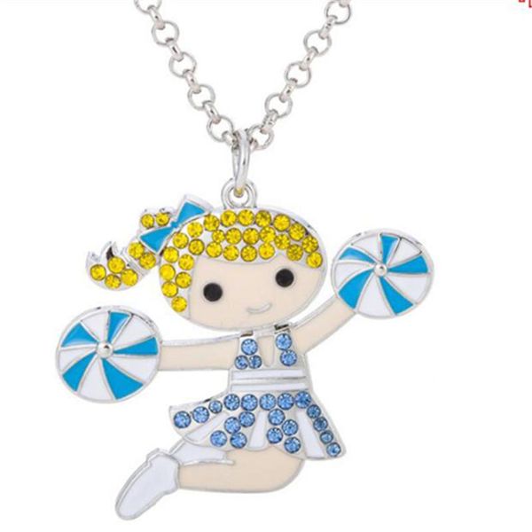 pendant necklaces trendy necklace cheerleading cute girl dance with beautiful crystals attractive link chain zinc alloy drop, Silver
pendant necklaces trendy necklace cheerleading cute girl dance with beautiful crystals attractive link chain zinc alloy drop, Silver