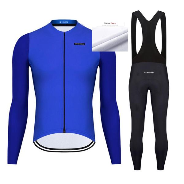 etxeondo men's pro team winter long sleeve cycling jersey sets bicycle clothes mtb male bike shirts bib pants kit thermal fleece racing, Black;blue
etxeondo men's pro team winter long sleeve cycling jersey sets bicycle clothes mtb male bike shirts bib pants kit thermal fleece racing, Black;blue