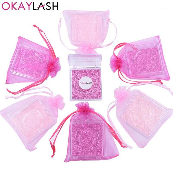 cute est pink color plastic clear square eyelash packaging case with lace bag custom logo private label1
cute est pink color plastic clear square eyelash packaging case with lace bag custom logo private label1