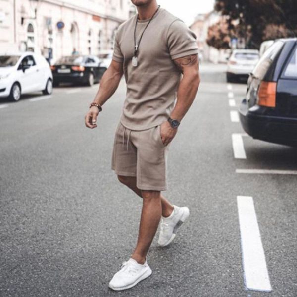 men's tracksuits 2021 men summer solid sets short sleeve t-shirt and shorts mens sports wear casual clothing fashion sweat suits, Gray
men's tracksuits 2021 men summer solid sets short sleeve t-shirt and shorts mens sports wear casual clothing fashion sweat suits, Gray