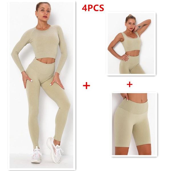 yoga outfit 4pcs sets high waist sports legging gym women's sportswear long sleeve seamless fitness suit stretchy workout set
yoga outfit 4pcs sets high waist sports legging gym women's sportswear long sleeve seamless fitness suit stretchy workout set