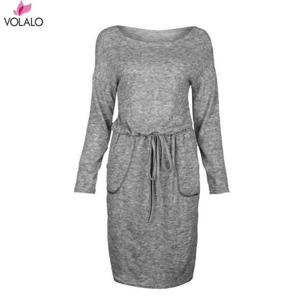 long sleeve o neck belted sweater dress 2021 autumn winter warm solid knitted pullover mini bodycon casual dresses, Black;gray
long sleeve o neck belted sweater dress 2021 autumn winter warm solid knitted pullover mini bodycon casual dresses, Black;gray