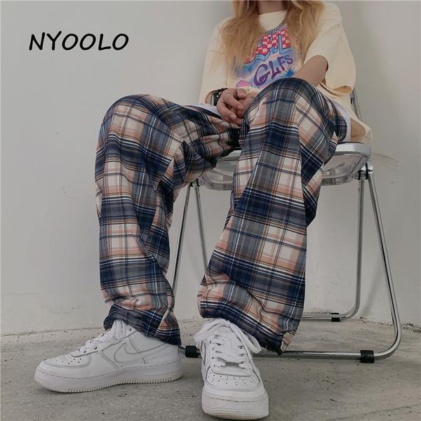 women's pants & capris nyoolo vintage classic simple elastic high waist plaid patchwork joggers women men casual streetwear hip hop got, Black;white
women's pants & capris nyoolo vintage classic simple elastic high waist plaid patchwork joggers women men casual streetwear hip hop got, Black;white