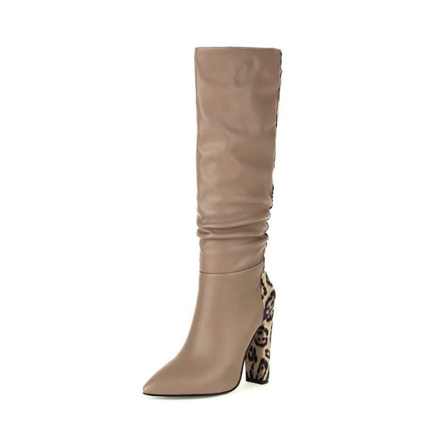 women high heel knee boots leopard ladies shoes foe winter fashion club womens long boot footwear size 34-43, Black
women high heel knee boots leopard ladies shoes foe winter fashion club womens long boot footwear size 34-43, Black