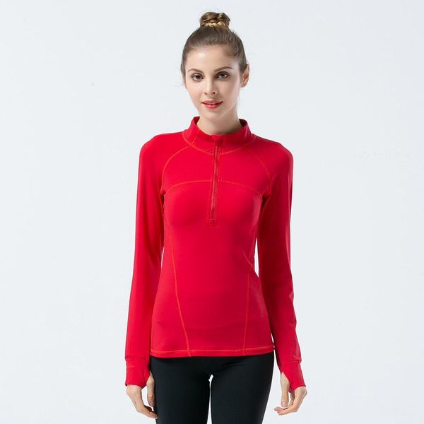 yoga outfits women shirts crop long sleeves zipper sport t-shirts fitness gym running training workout solid sportswear, White;red
yoga outfits women shirts crop long sleeves zipper sport t-shirts fitness gym running training workout solid sportswear, White;red