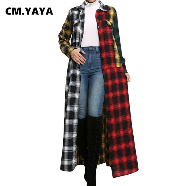 cm.yaya women coat x-long wide-waisted full sleeve turn-down collar single beasted plaid winter streetwear female coats women's wool &, Black
cm.yaya women coat x-long wide-waisted full sleeve turn-down collar single beasted plaid winter streetwear female coats women's wool &, Black