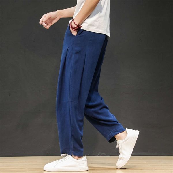 men's pants chinese tang style thin linen summer cotton hemp long big loose fashion awu9, Black
men's pants chinese tang style thin linen summer cotton hemp long big loose fashion awu9, Black