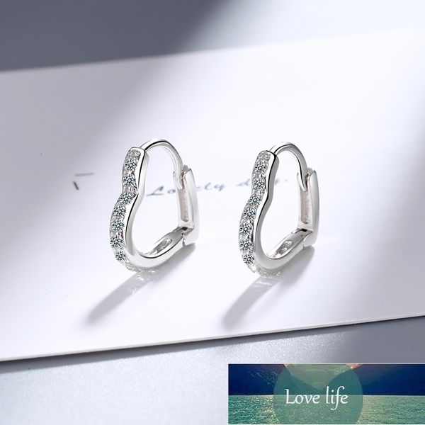 925 sterling silver lovely love heart hoop earrings sparkling zircon earrings for women small earrings party gifts s-e1069, Golden;silver
925 sterling silver lovely love heart hoop earrings sparkling zircon earrings for women small earrings party gifts s-e1069, Golden;silver