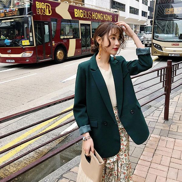 women's suits & blazers bella philosophy spring women solid blazer lady korean loose casual double breasted female long sleeve elegant, White;black
women's suits & blazers bella philosophy spring women solid blazer lady korean loose casual double breasted female long sleeve elegant, White;black