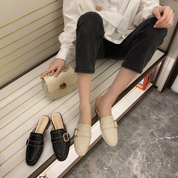 loafers rivet shoes cover toe slippers casual slipers women slides low luxury 2021 summer soft flat rubber fabric metal decorati, Black
loafers rivet shoes cover toe slippers casual slipers women slides low luxury 2021 summer soft flat rubber fabric metal decorati, Black