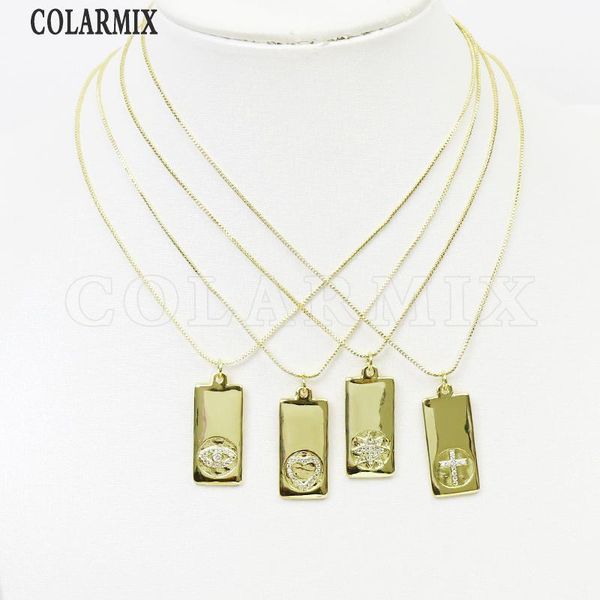 pendant necklaces 6pcs geometric pave zircon necklace gold jewelry fashion 7454, Silver
pendant necklaces 6pcs geometric pave zircon necklace gold jewelry fashion 7454, Silver