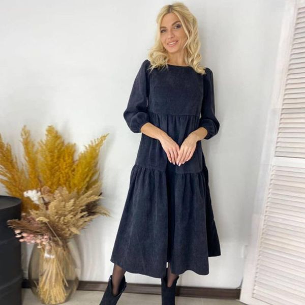 casual dresses shyloli women long dress patchwork solid a-line pleated o neck sleeves vestidos autumn winter female robe, Black;gray
casual dresses shyloli women long dress patchwork solid a-line pleated o neck sleeves vestidos autumn winter female robe, Black;gray