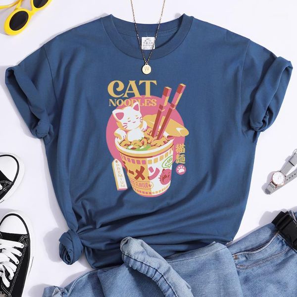 delicious adorable cat noodles printing women tshirts cartoon o-neck clothes casual style t shirt summer loose female tee shirts women', White
delicious adorable cat noodles printing women tshirts cartoon o-neck clothes casual style t shirt summer loose female tee shirts women', White