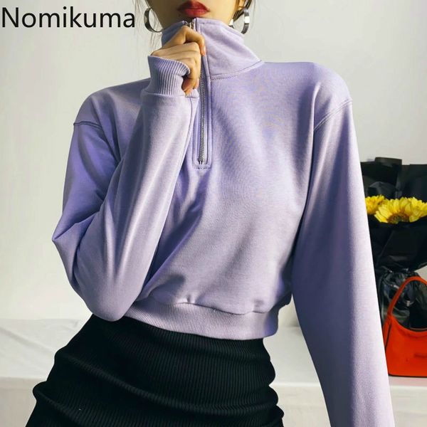 nomikuma causal zipper turn-down collar pullover sweatshirt autumn winter women hoodies korean crop short jumper 6c888 210427, Black
nomikuma causal zipper turn-down collar pullover sweatshirt autumn winter women hoodies korean crop short jumper 6c888 210427, Black