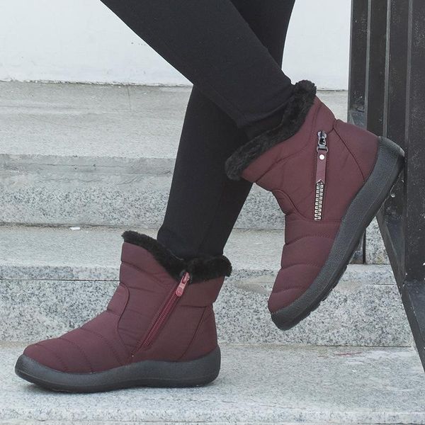 boots snow women hook loop warm plush ladies rubber ankle for big size female winter shoes hg41, Black
boots snow women hook loop warm plush ladies rubber ankle for big size female winter shoes hg41, Black