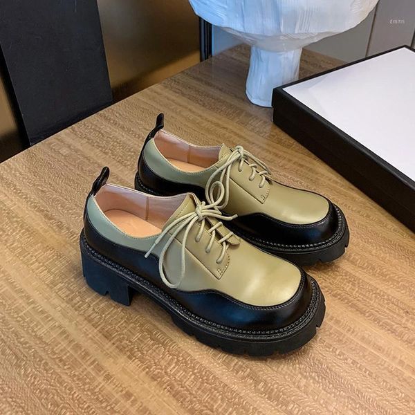 dress shoes genuine leather women casual pumps mix color all-match platform lace up british style lolita breathable female loafers, Black
dress shoes genuine leather women casual pumps mix color all-match platform lace up british style lolita breathable female loafers, Black