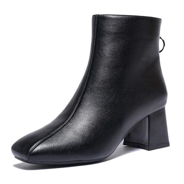 34-40 size 2021 square head thick heel zipper short boots tube medium high for girls, Black
34-40 size 2021 square head thick heel zipper short boots tube medium high for girls, Black