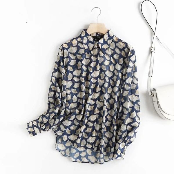 Women's Blouses & Shirts Withered autumn blouse women england style fashion elegant Leaf printing loose silk blusas mujer de moda shirt tops E5T7, White
Women's Blouses & Shirts Withered autumn blouse women england style fashion elegant Leaf printing loose silk blusas mujer de moda shirt tops E5T7, White