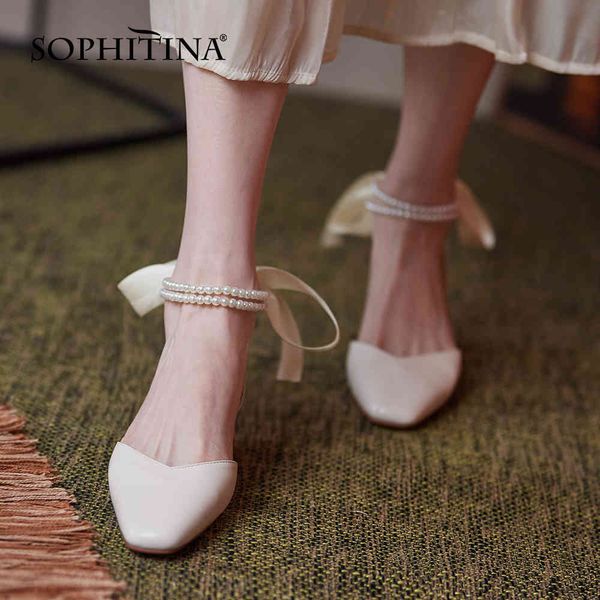 sophitina female pumps luxury beaded lace-up butterfly-knot sweet shoes tpr small square toe side hollow women's shoes ao799 210513, Black
sophitina female pumps luxury beaded lace-up butterfly-knot sweet shoes tpr small square toe side hollow women's shoes ao799 210513, Black