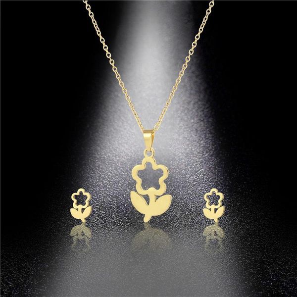 pendant necklaces stainless steel lucky plant floret flowers chain necklace woman mother girl gift wedding jewelry, Silver
pendant necklaces stainless steel lucky plant floret flowers chain necklace woman mother girl gift wedding jewelry, Silver