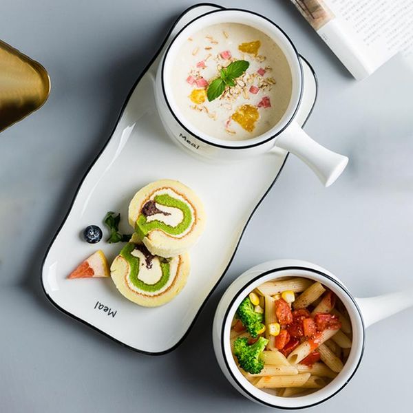 dishes & plates english alphabet breakfast bowl plate set ceramic with handle baking bread milk fruit tableware
dishes & plates english alphabet breakfast bowl plate set ceramic with handle baking bread milk fruit tableware