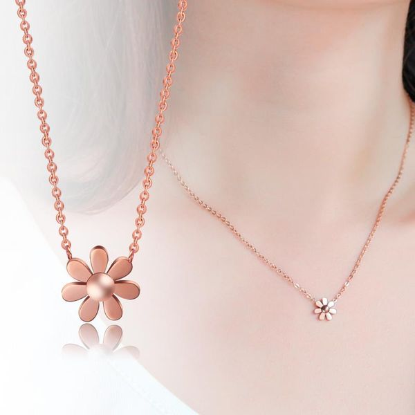 pendant necklaces yun ruo rose gold color elegant daisy necklace titanium steel jewelry woman christmas gift never fade drop, Silver
pendant necklaces yun ruo rose gold color elegant daisy necklace titanium steel jewelry woman christmas gift never fade drop, Silver