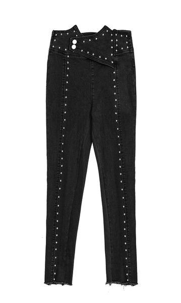 high-waisted female skinny fashions two buttons... heavy metal gun bills rropped jeans... pencil pants pantse ..., White
high-waisted female skinny fashions two buttons... heavy metal gun bills rropped jeans... pencil pants pantse ..., White
