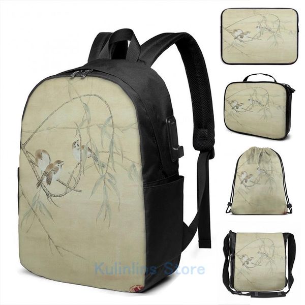 backpack funny graphic print sparrow in willow usb charge men school bags women bag travel laptop
backpack funny graphic print sparrow in willow usb charge men school bags women bag travel laptop