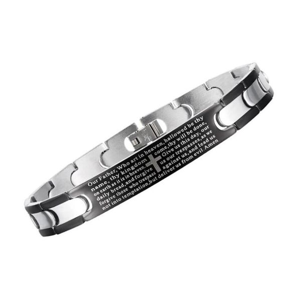 link, chain stainless steel simple bible verse men christ jesus cross bracelet bangle jewelry gift for him, Black
link, chain stainless steel simple bible verse men christ jesus cross bracelet bangle jewelry gift for him, Black