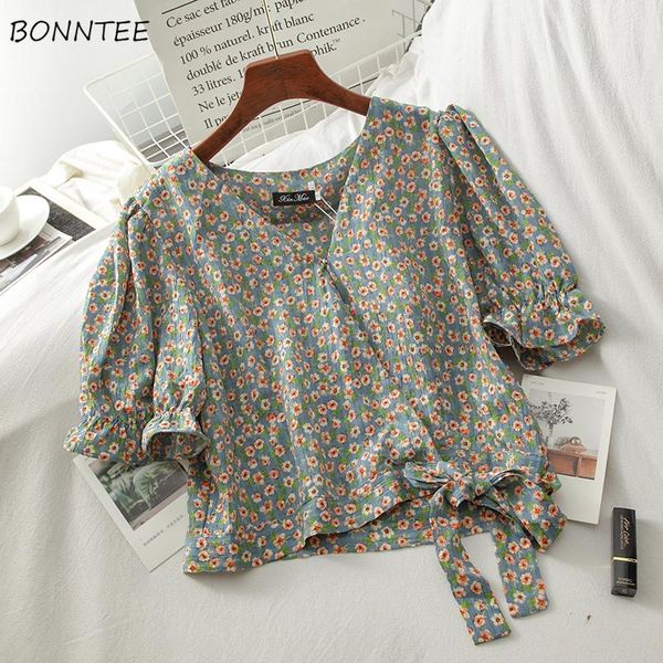 women's blouses & shirts short puff sleeve women summer floral students female v-neck all-match simple thin fashion chic slim pullover, White
women's blouses & shirts short puff sleeve women summer floral students female v-neck all-match simple thin fashion chic slim pullover, White