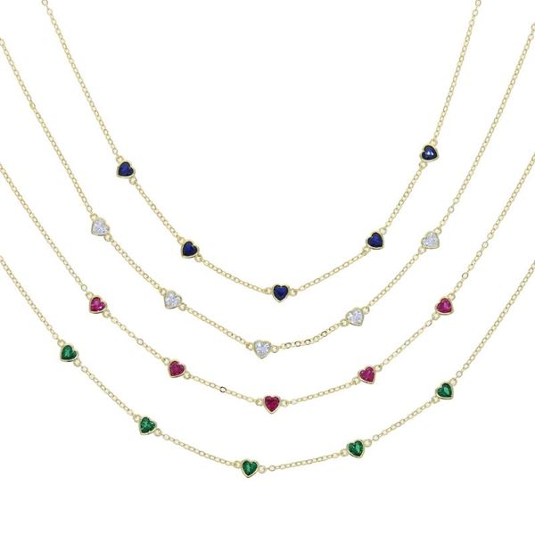 chokers summer arrived red green blue white heart cz paved charm necklace for women gold color delicate party wedding choker jewelry, Golden;silver
chokers summer arrived red green blue white heart cz paved charm necklace for women gold color delicate party wedding choker jewelry, Golden;silver