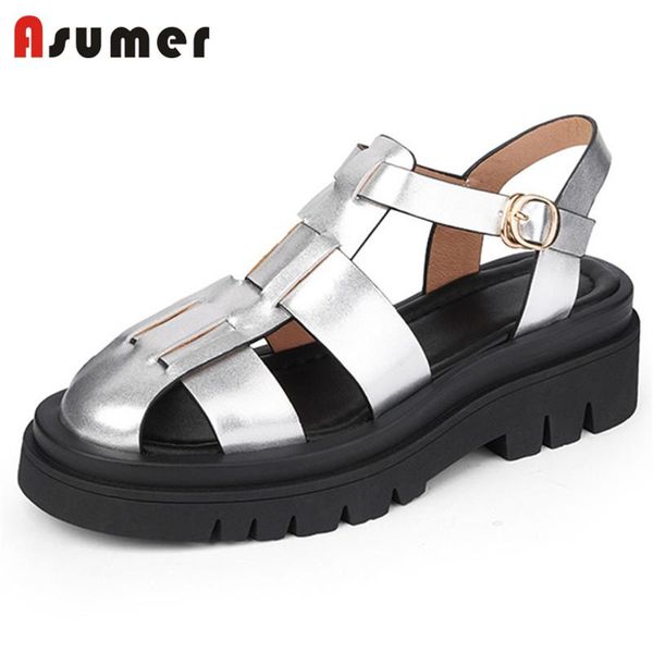 sandals asumer 2021 arrive genuine leather casual shoes women hollow out buckle flat platform ladies rome, Black
sandals asumer 2021 arrive genuine leather casual shoes women hollow out buckle flat platform ladies rome, Black