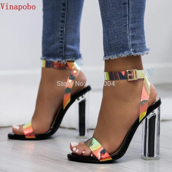 vinapobo women sandals 2021 transparent thick heel perspex ladies summer clear high shoes sandalias mujer, Black
vinapobo women sandals 2021 transparent thick heel perspex ladies summer clear high shoes sandalias mujer, Black