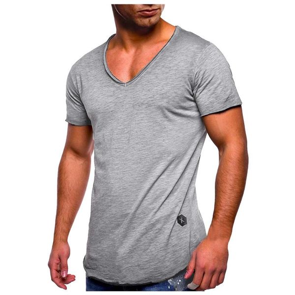 men's t-shirts men summer solid color plus size tees v neck short sleeves loose, White;black
men's t-shirts men summer solid color plus size tees v neck short sleeves loose, White;black