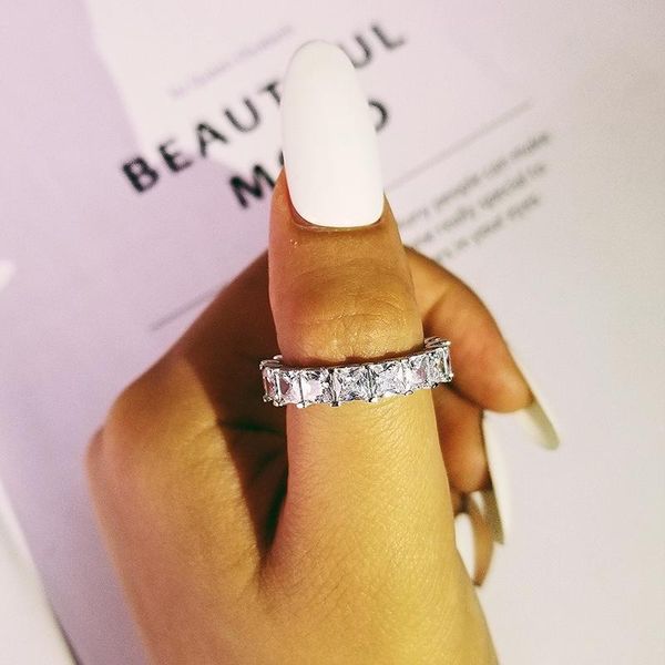 wedding rings original design 925 sterling silver princess cut zircon eternity band luxury for finger women jewelry lr4816s, Slivery;golden
wedding rings original design 925 sterling silver princess cut zircon eternity band luxury for finger women jewelry lr4816s, Slivery;golden