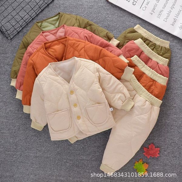 clothing sets 1-5t high-quality boys girls autumn winter plus velvet thick padded jacket home service outing servicebaby cotton two-piece su, White
clothing sets 1-5t high-quality boys girls autumn winter plus velvet thick padded jacket home service outing servicebaby cotton two-piece su, White