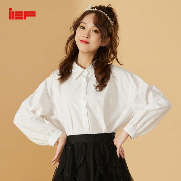 women's blouses & shirts ief 2021 summer elegant blouse fashion women turn-down collar long sleeve solid single-breasted loose female s, White
women's blouses & shirts ief 2021 summer elegant blouse fashion women turn-down collar long sleeve solid single-breasted loose female s, White