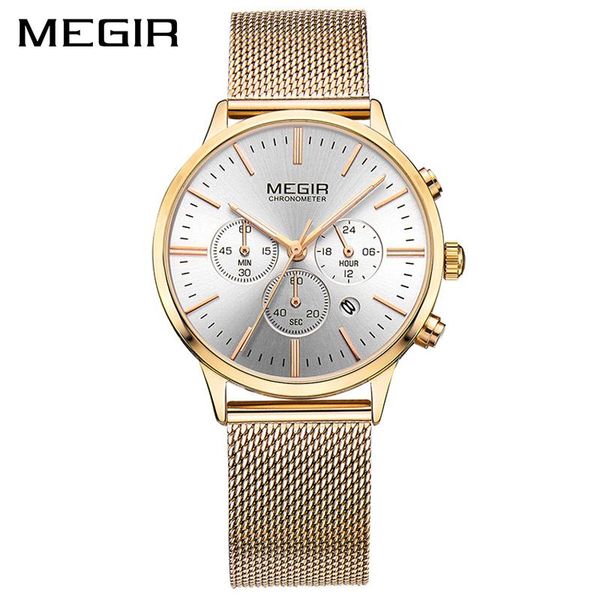 wristwatches megir fashion casual sport quartz watches luxury chronograph women's watch female gold mesh belt waterproof clock zegarek, Slivery;brown
wristwatches megir fashion casual sport quartz watches luxury chronograph women's watch female gold mesh belt waterproof clock zegarek, Slivery;brown