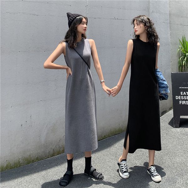 maxi long dresses 2021 sleeveless women loose knit vest dress women's summer sundress, Black;gray
maxi long dresses 2021 sleeveless women loose knit vest dress women's summer sundress, Black;gray